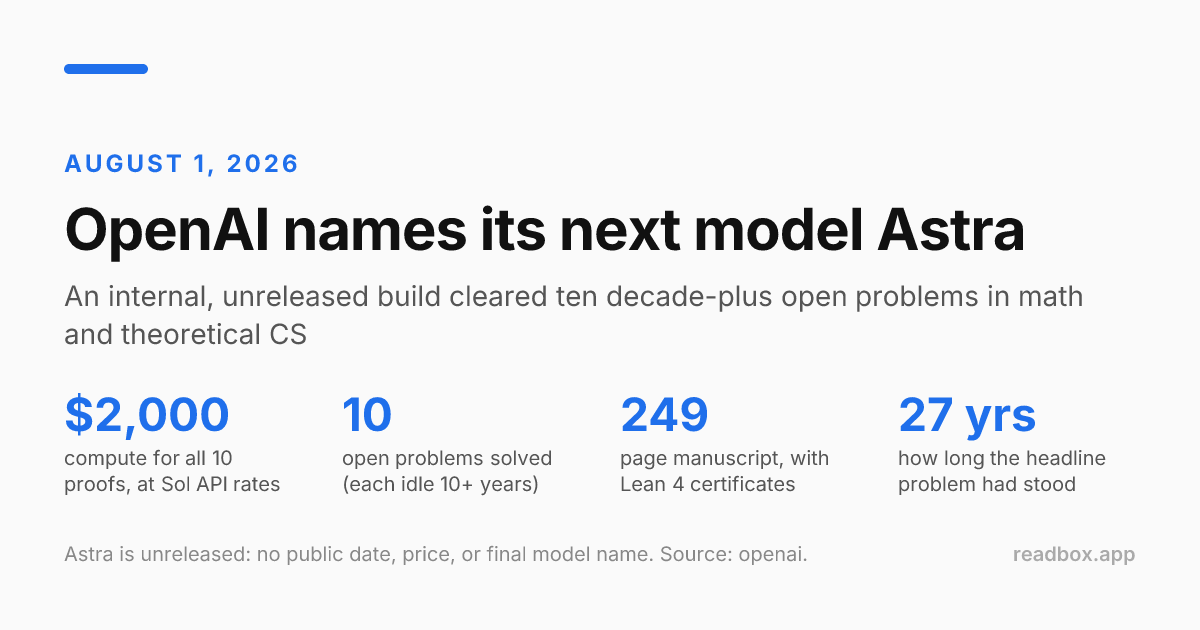 OpenAI names its next model Astra